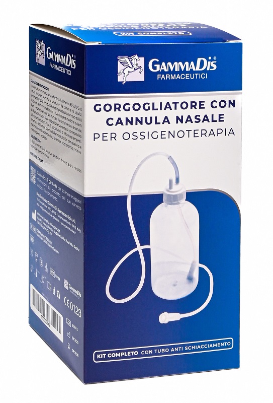 GORGOGLIATORE PER OSSIGENOTERAPIA CON OCCHIALE + CANNULA NASALE GAMMADIS - UniversoFarmacie.it