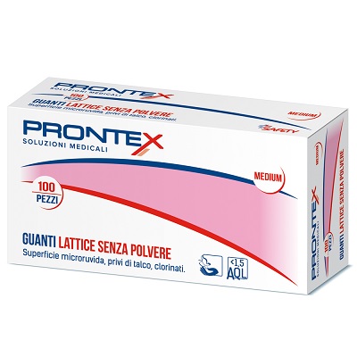 PRONTEX GUANTO IN LATTICE SENZA POLVERE GRANDE 100 PEZZI - UniversoFarmacie.it