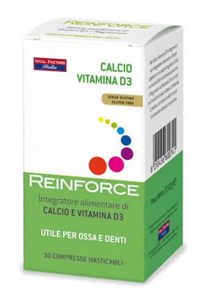 REINFORCE CALCIO + VITAMINA D3 30 COMPRESSE MASTICABILI - UniversoFarmacie.it