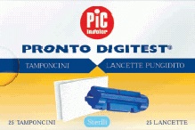 LANCETTE PUNGIDITO PIC DIGITEST GAUGE 28 25 PEZZI + 25 TAMPONCINI ASSORBENTI - UniversoFarmacie.it