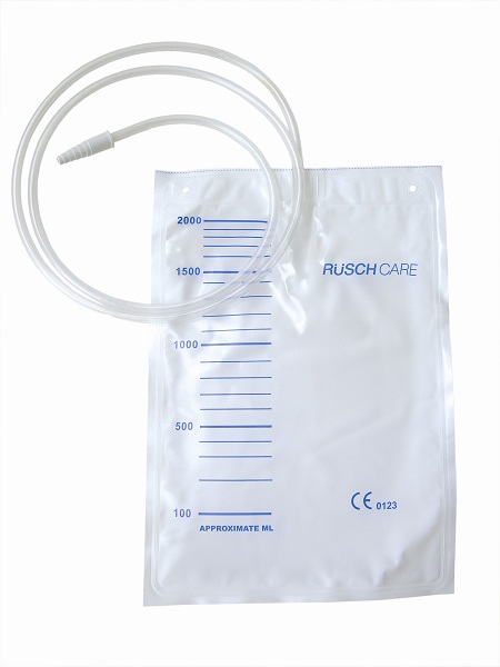 SACCA DI DRENAGGIO LETTO PER INCONTINENZA 2000ML IN PVC CON TUBO DI RACCORDO 90CM DIAMETRO 5X7MM MONOUSO 30 PEZZI - UniversoFarmacie.it