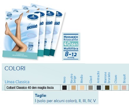 SAUBER COLLANT 40 DENARI MAGLIA LISCIA ANTRACITE 2 LINEA CLASSICA - UniversoFarmacie.it