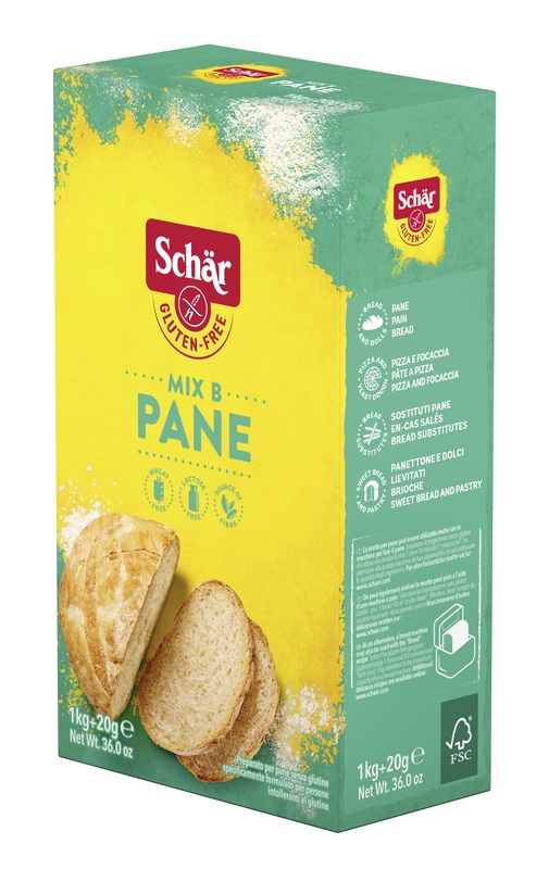 SCHAR MIX B PREPARATO PANE SENZA LATTOSIO 1 KG + 20 G - UniversoFarmacie.it