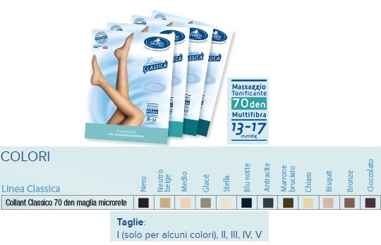 SAUBER COLLANT 70 DENARI MAGLIA MICRORETE NEUTRO BEIGE 3 LINEA CLASSICA - UniversoFarmacie.it