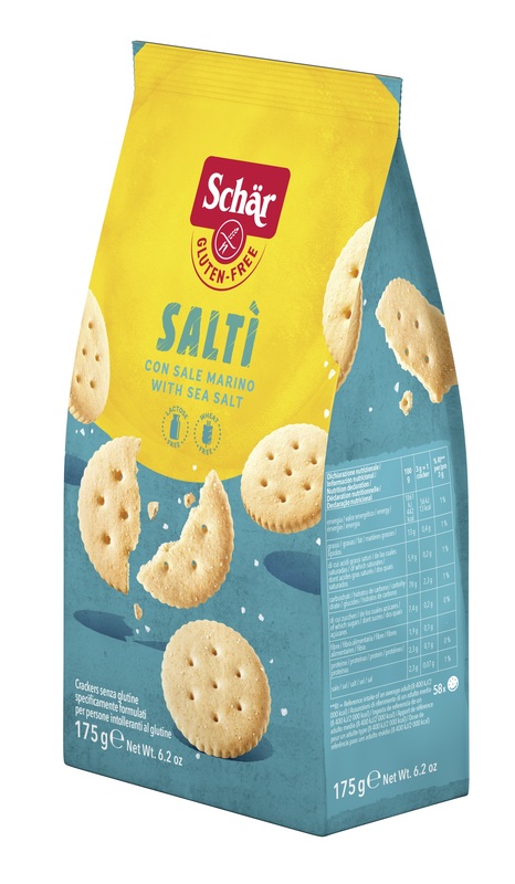 SCHAR SALTI' CRACKER CON SALE MARINO SENZA LATTOSIO 175 G - UniversoFarmacie.it