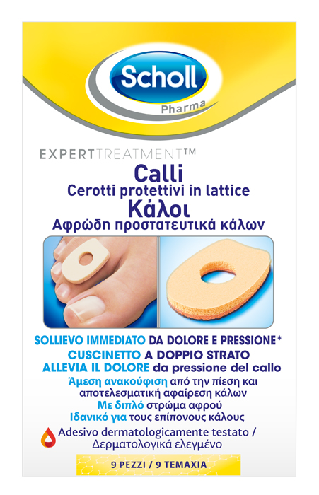CEROTTO PROTETTIVO PER CALLI SCHOLL IN LATTICE 9 PEZZI - UniversoFarmacie.it