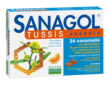 SANAGOL TUSSIS ARANCIA 24 CARAMELLE - UniversoFarmacie.it