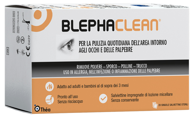 BLEPHACLEAN GARZE OCULARI STERILI A BASE DI ACIDO IALURONICO 20 PEZZI - UniversoFarmacie.it