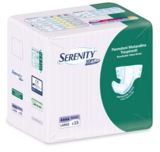 PANNOLONE PER INCONTINENZA A MUTANDINA SERENITY SOFTDRY MAXI LARGE 15 PEZZI - UniversoFarmacie.it