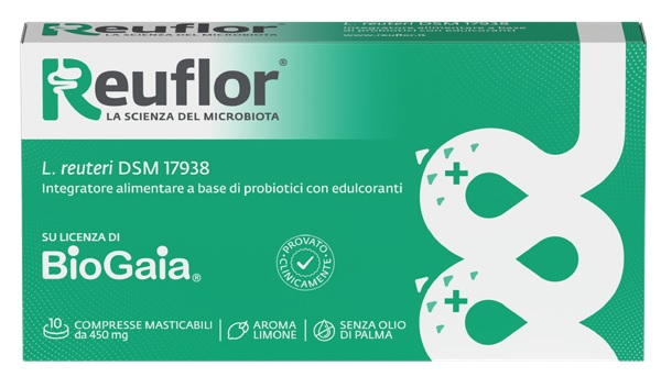 REUFLOR 10 COMPRESSE MASTICABILI AROMA LIMONE - UniversoFarmacie.it
