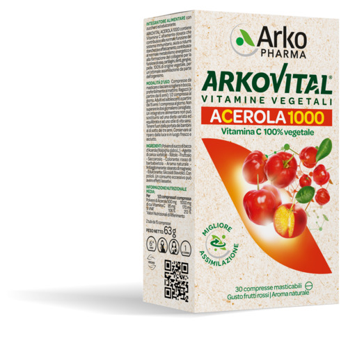 ARKOVITAL ACEROLA 1000 30 COMPRESSE MASTICABILI - UniversoFarmacie.it