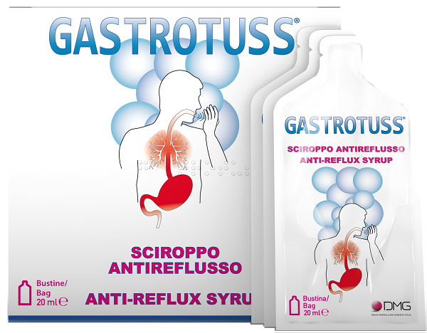 SCIROPPO ANTIREFLUSSO GASTROTUSS 25 BUSTINE MONODOSE 20 ML - UniversoFarmacie.it