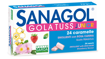 SANAGOL GOLA TUSS JUNIOR FRAGOLA 24 CARAMELLE - UniversoFarmacie.it