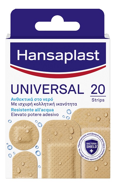 CEROTTO HANSAPLAST UNIVERSAL RESISTENTE ALL'ACQUA 4 FORME ASSORTITE 20 PEZZI - UniversoFarmacie.it