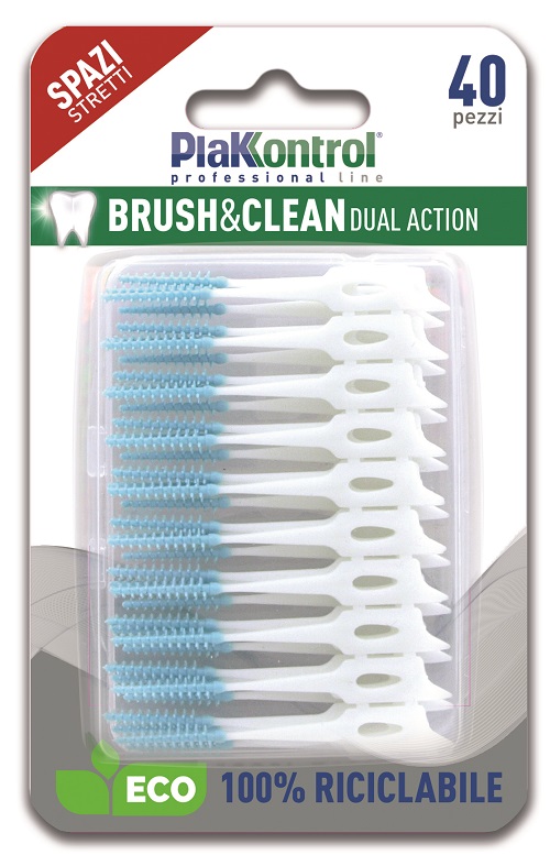 PLAKKONTROL BRUSH & CLEAN SCOVOLINI SPAZI STRETTI 40 PEZZI - UniversoFarmacie.it