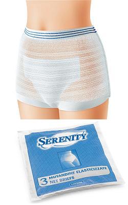 MUTANDINA ELASTICA RETTANGOLARE A RETE SERENITY S 3 PEZZI - UniversoFarmacie.it