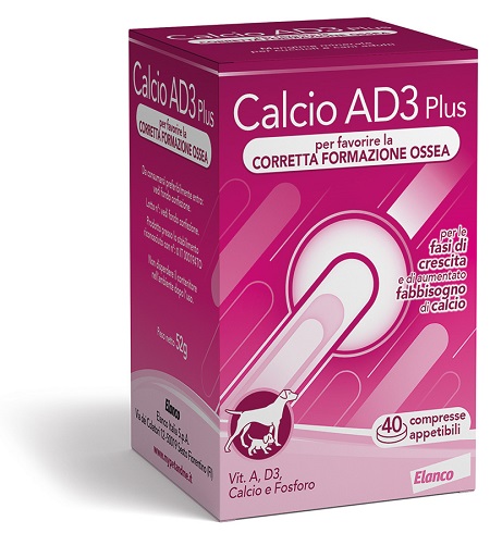 CALCIO AD3 PLUS 40 COMPRESSE APPETIBILI - UniversoFarmacie.it