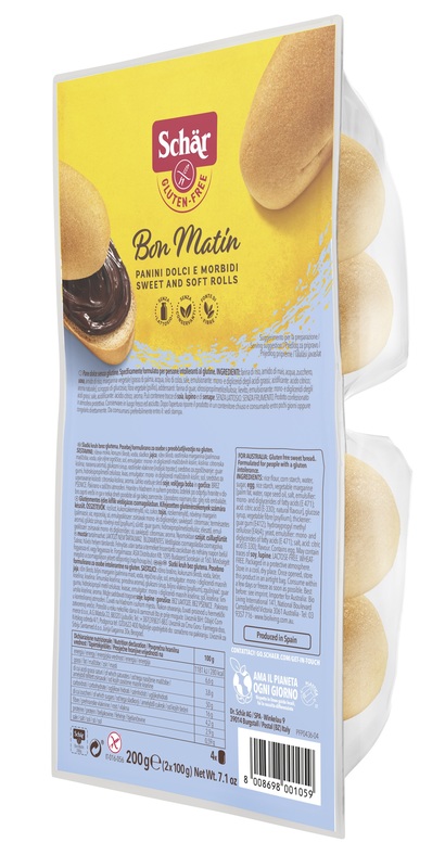SCHAR BON MATIN PANINI DOLCI E MORBIDI SENZA LATTOSIO 2 PEZZI DA 100 G - UniversoFarmacie.it