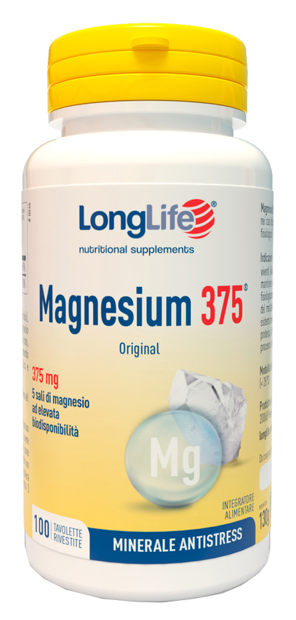 LONGLIFE MAGNESIUM 375 ORIGINAL 375 MG 100 TAVOLETTE - UniversoFarmacie.it