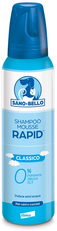 SANO E BELLO SHAMPOO MOUSSE RAPID CLASSICO FLACONE 300 ML PER LAVAGGIO SENZ'ACQUA - UniversoFarmacie.it