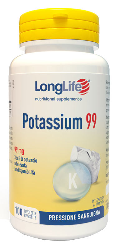 LONGLIFE POTASSIUM 99 100 TAVOLETTE RIVESTITE - UniversoFarmacie.it