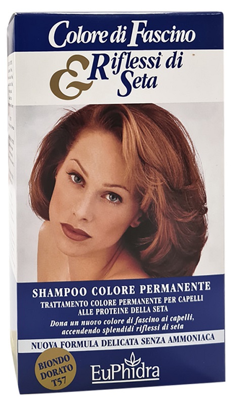 EUPHIDRA COLORE DI FASCINO & RIFLESSI DI SETA SHAMPOO COLORE PERMANENTE 57 BIONDO DORATO 120 ML - UniversoFarmacie.it