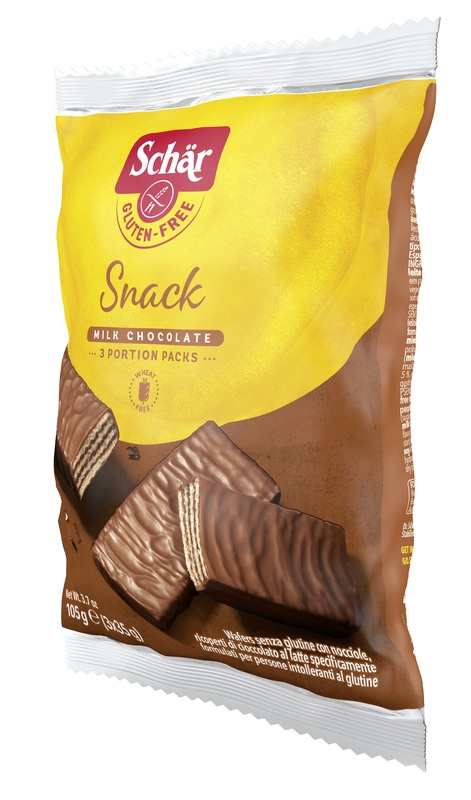 SCHAR SNACK CON CIOCCOLATO AL LATTE E NOCCIOLE 3 WAFER X 35 G - UniversoFarmacie.it