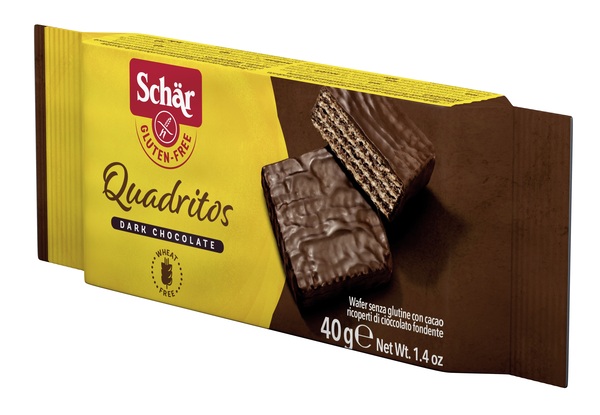 SCHAR QUADRITOS WAFER CON CACAO RICOPERTI DI CIOCCOLATO FONDENTE 40 G - UniversoFarmacie.it