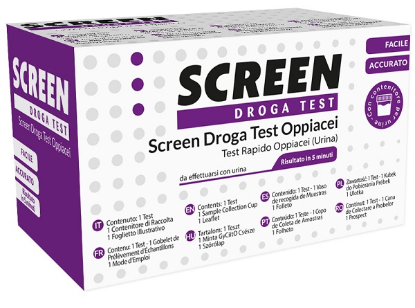 SCREEN DROGA TEST OPPIACEI TEST ANTIDROGA CON CONTENITORE URINA - UniversoFarmacie.it