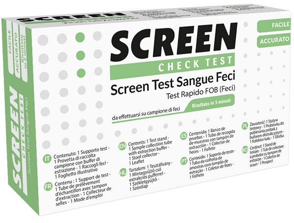 SCREEN TEST RAPIDO PRESENZA DI SANGUE OCCULTO NELLE FECI SCREEN TEST FOB - UniversoFarmacie.it