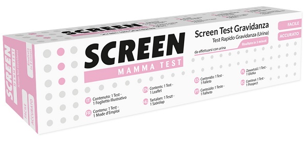 SCREEN TEST ORMONE HCG GRAVIDANZA NELL'URINA SCREEN TEST HCG 1 PEZZO - UniversoFarmacie.it