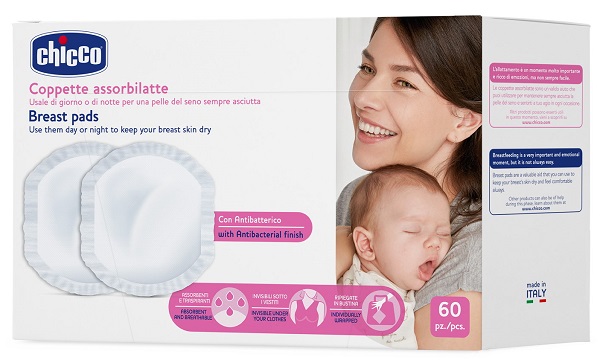 CHICCO COPPETTA ASSORBILATTE ANTIBATTERICA 60 PEZZI - UniversoFarmacie.it