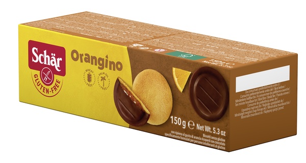 SCHAR ORANGINO BISCOTTI CON RIPIENO AL GUSTO DI ARANCIA RICOPERTI CON CIOCCOLATO 150 G - UniversoFarmacie.it