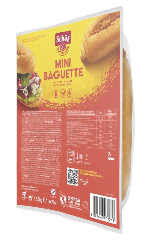 SCHAR MINI BAGUETTE SENZA LATTOSIO 2 X 75 G - UniversoFarmacie.it