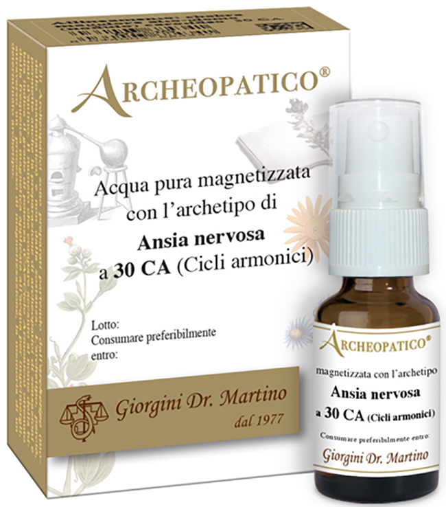 ARCHEOPATICO ACQUA PURA MAGNETIZZATA CON ARCHETIPO ANSIA NERVOSA A 30 CICLI ARMONICI 10 ML - UniversoFarmacie.it