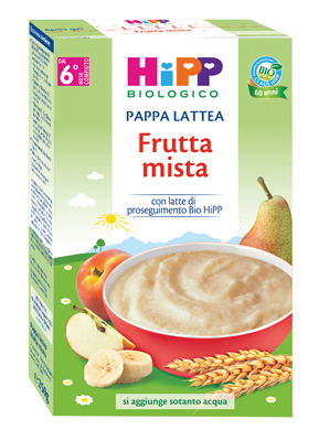HIPP BIO PAPPA LATTEA FRUTTA MISTA 250 G - UniversoFarmacie.it