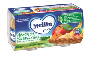 MELLIN OMOGENEIZZATO ALBICOCCA BANANA MELA 100 G 2 PEZZI - UniversoFarmacie.it