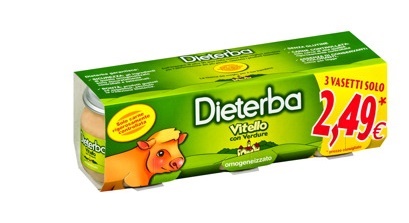 DIETERBA OMOGENEIZZATO VITELLO 3 PEZZI 80 G - UniversoFarmacie.it