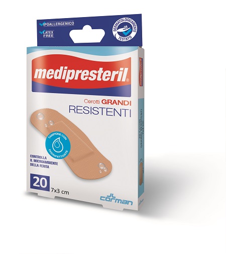 CEROTTO GRANDE MEDIPRESTERIL RESISTENTE 7X3CM 20 PEZZI - UniversoFarmacie.it