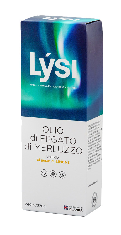 LYSI OLIO FEGATO MERLUZZO LIMONE 240 ML - UniversoFarmacie.it