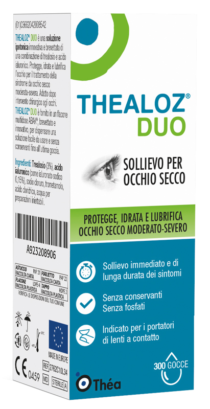 THEALOZ DUO SOLUZIONE OCULARE FLACONE 10 ML - UniversoFarmacie.it