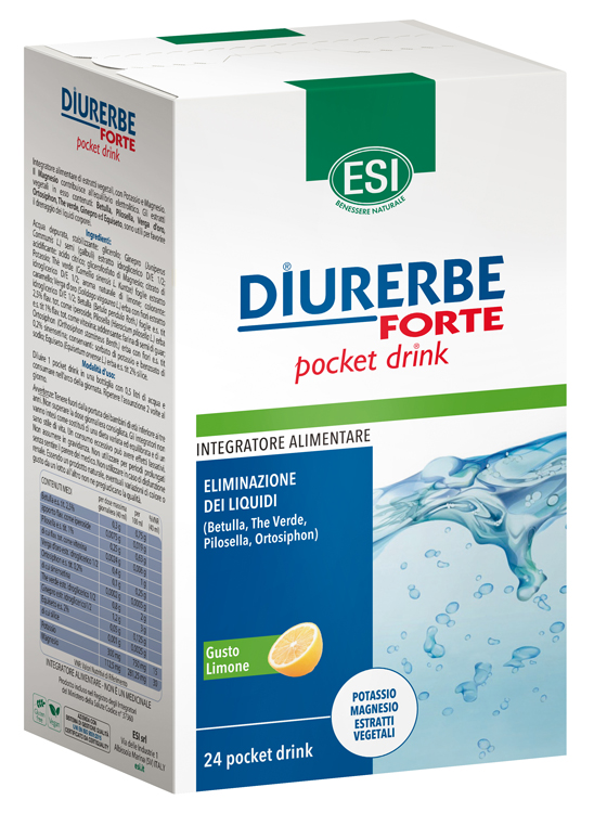 ESI DIURERBE FORTE POCKET DRINK LIMONE 24 X 20 ML - UniversoFarmacie.it