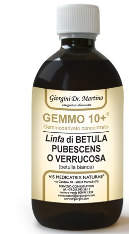 GEMMO 10+ BETULLA B LINFA 500 ML LIQUIDO ANALCOLICO - UniversoFarmacie.it