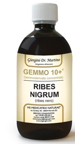 GEMMO 10+ RIBES NERO 500 ML LIQUIDO ANALCOLICO - UniversoFarmacie.it