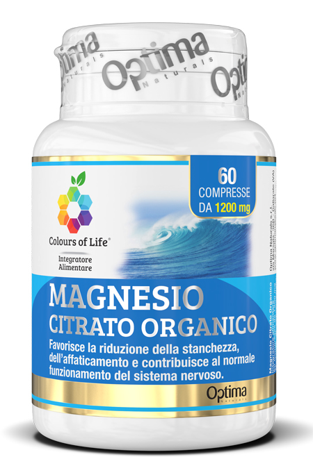 COLOURS OF LIFE MAGNESIO CITRATO ORGANICO 60 COMPRESSE 1200 MG - UniversoFarmacie.it