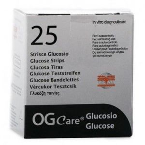 STRISCE MISURAZIONE GLICEMIA OGCARE 25 PEZZI - UniversoFarmacie.it