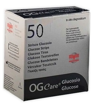STRISCE MISURAZIONE GLICEMIA OGCARE 50 PEZZI - UniversoFarmacie.it