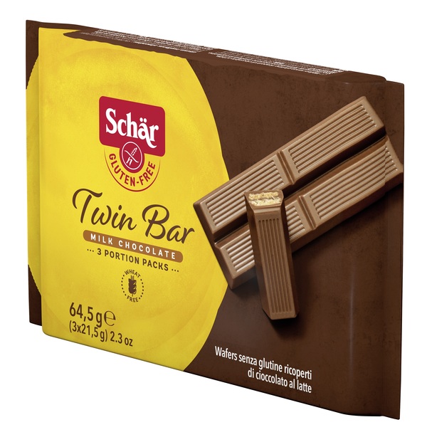 SCHAR TWIN BAR WAFERS RICOPERTI DI CIOCCOLATO AL LATTE 3 PEZZI DA 21,5 G - UniversoFarmacie.it