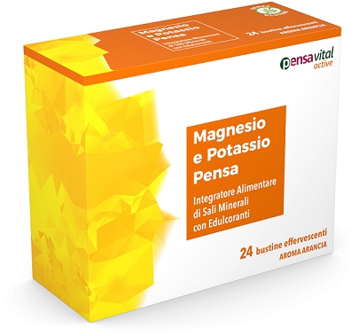 MAGNESIO E POTASSIO ARANCIA PENSA 24 BUSTINE EFFERVESCENTI - UniversoFarmacie.it