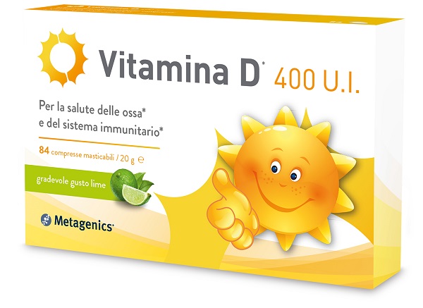 VITAMINA D 400 UI 84 COMPRESSE MASTICABILI GUSTO LIME - UniversoFarmacie.it